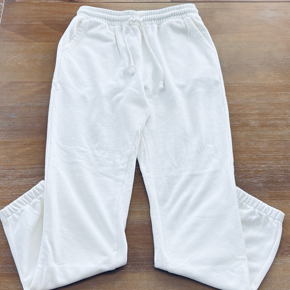 SHEIN White Track Pants